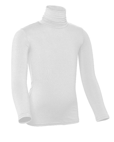 PB&J Girls Modal Long Sleeve Turtleneck - White