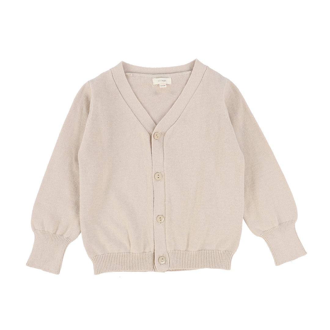 Lil Legs V-Neck Cardigan Natural – Head Shoulders Toes Bows