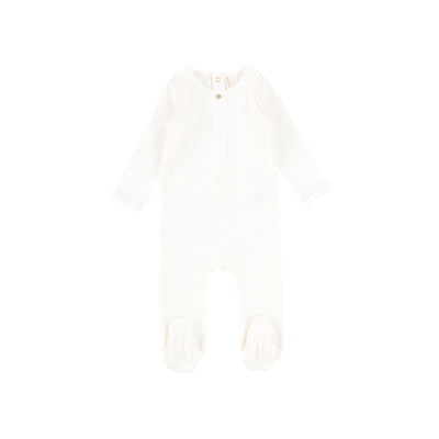 Lilette Charm Footie - White/Rose Gold