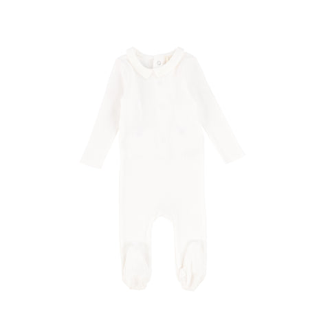 Lillette Collar Footie - White