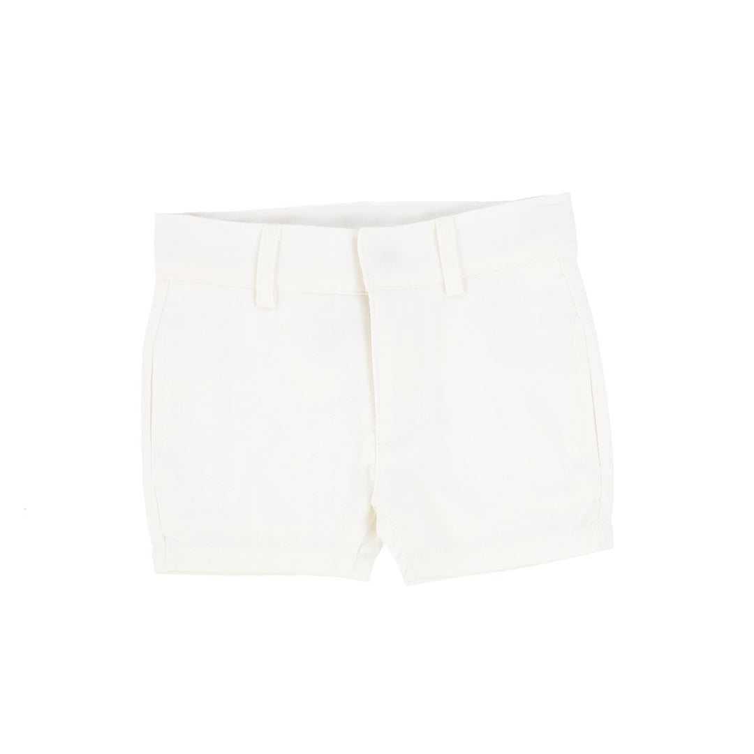 boys white dress shorts Jacadi - Boy cotton twill Bermuda shorts - White