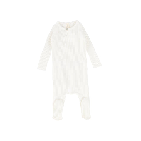 Lillette Knit Footie - White