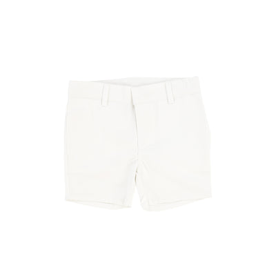 Lil Legs Boys Flat Cotton Dress Shorts - Pure White