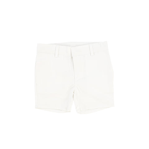 Lil Legs Boys Flat Cotton Dress Shorts - Pure White