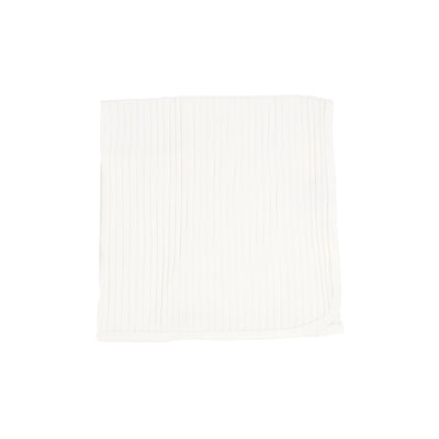 Lil Legs Wide Ribbed Blanket - Winter White