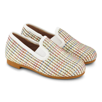 Zeebra Kids Hard Sole Woven Loafers - Multicolor