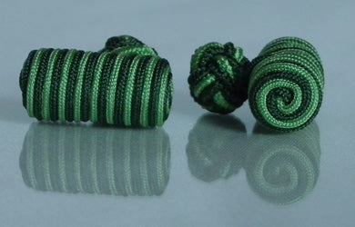 Dark Green & Light Green Silk Barrels