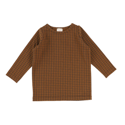 Analogie Checked Tee - Caramel