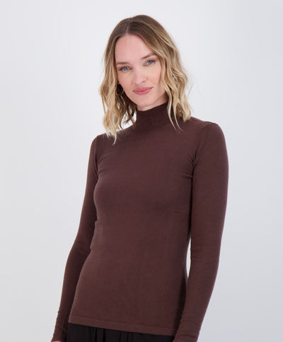 PB&J Outline Ladies Flat Knit Sweater - Mock Neck