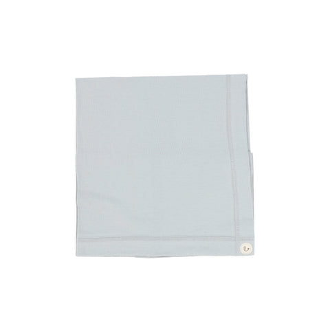 Lilette Brushed Cotton Wrapover Blanket - Dusty Blue