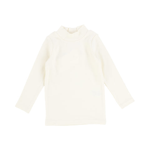 Lil Legs Ribbed Mock Neck - Ivory