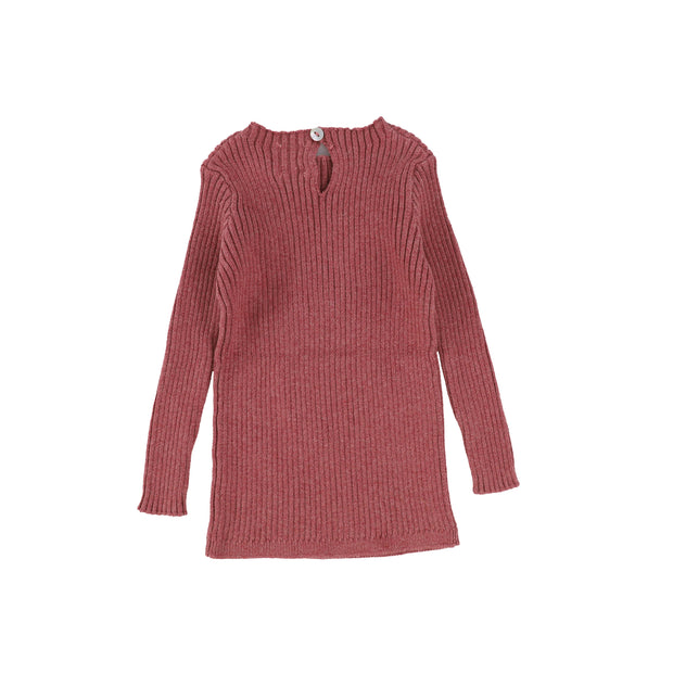 Analogie Long Sleeve Knit Sweater  - Mauve AW20