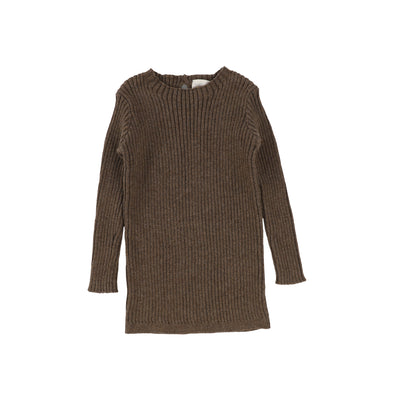 Analogie Long Sleeve Knit Sweater  - Dark Walnut AW20