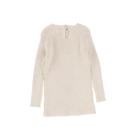 Analogie Long Sleeve Knit Sweater  - Vintage Ecru AW20