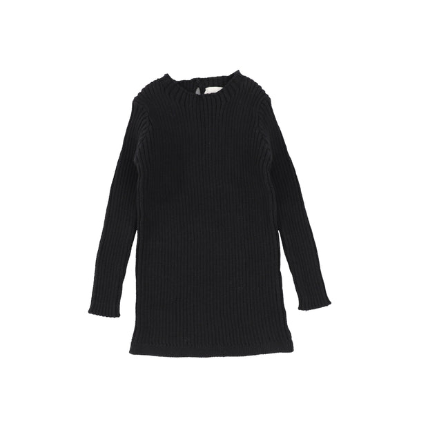 Analogie Long Sleeve Knit Sweater  - Black AW20