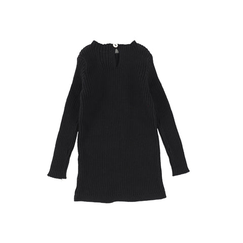 Analogie Long Sleeve Knit Sweater  - Black AW20