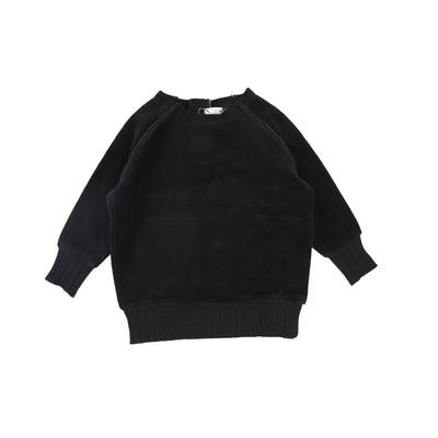 Analogie Velour Sweater - Black AW20
