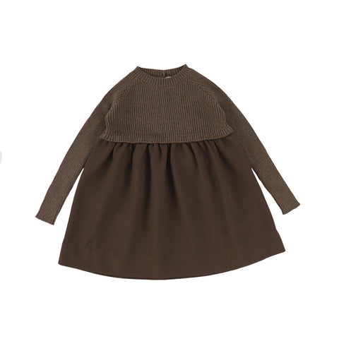 Analogie Knit Dress - Dark Walnut AW20