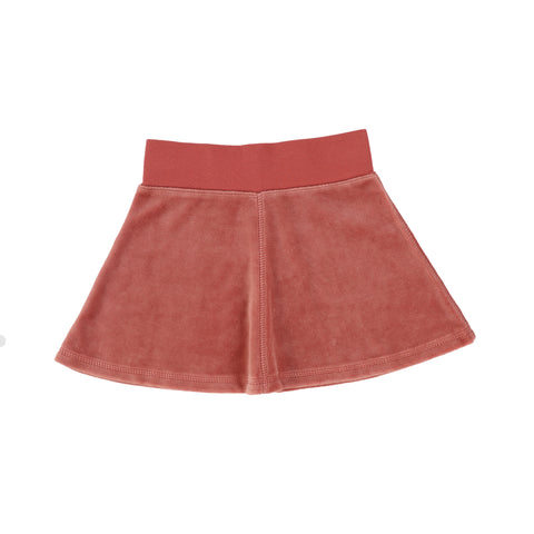 Lil Legs Velour Skirt - Sunset Rose AW20