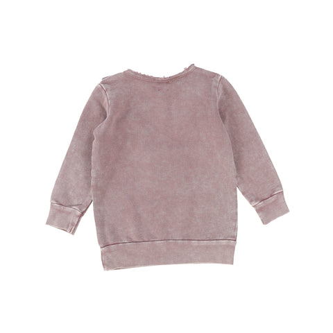 Analogie Denim Ruffle Sweater - Pink Wash AW20