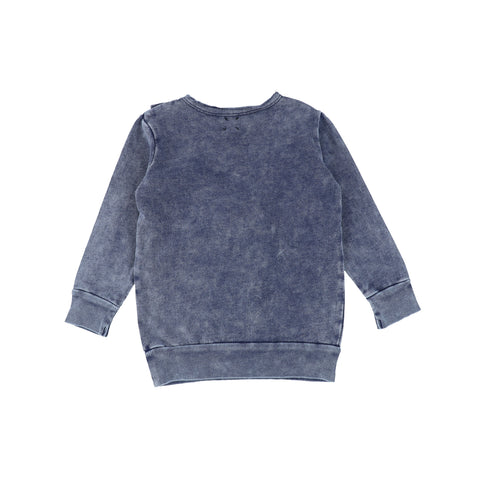 Analogie Denim Ruffle Sweater - Blue Wash AW20