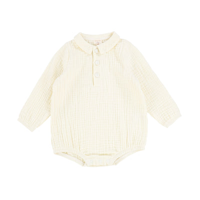 Analogie Muslin Boys Romper - Cream