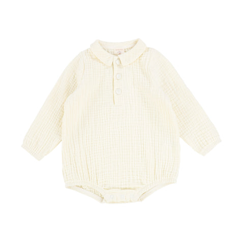 Analogie Muslin Boys Romper - Cream