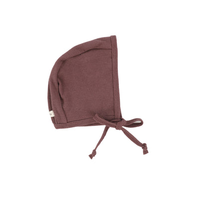 Lil Legs Classic Ribbed Bonnet - Muted Plum