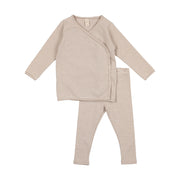 Lilette Heather Stripe Lounge Set - Heather Oatmeal Stripe