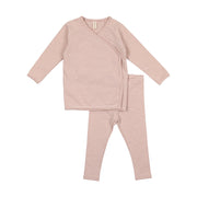 Lilette Heather Stripe Lounge Set - Heather Pink Stripe