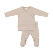 Lilette Heather Stripe Lounge Set - Heather Oatmeal Stripe