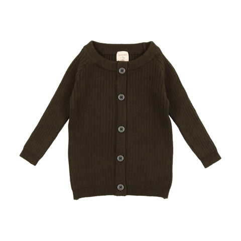 Analogie Knit Boys Sweater - Dark Olive