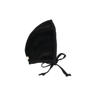 Lilette Velour Bonnet (Wrap) - Black