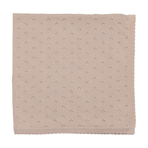 Lilette Pointelle Knit Blanket - Sand