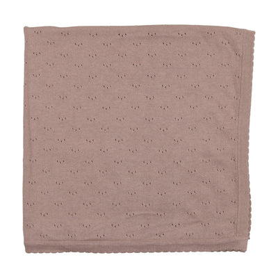 Lilette Pointelle Knit Blanket - Blush