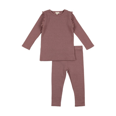 Lil Legs Girls Ribbed Set - Berry