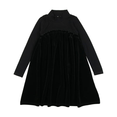 Lil Legs Velour Shabbos Robe - Short - Black