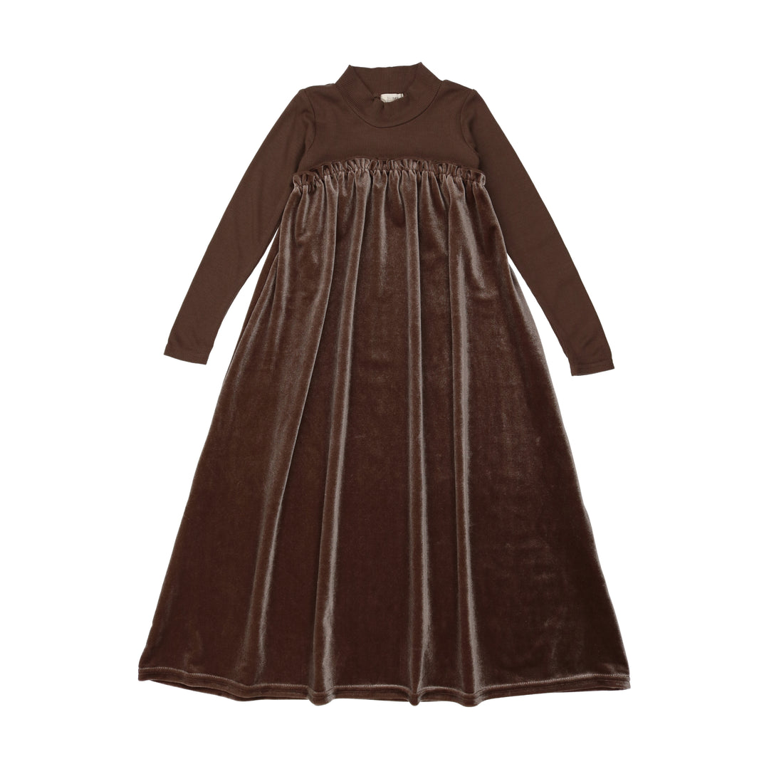 lil legs velour maxi dress Lil Legs Velour Shabbos Robe - Long