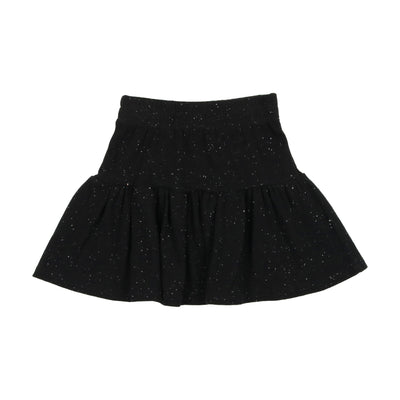 Lil Legs Ribbed Skirt - Black Speckle