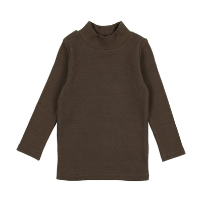 Lil Legs Ribbed Mock Neck - Evergreen