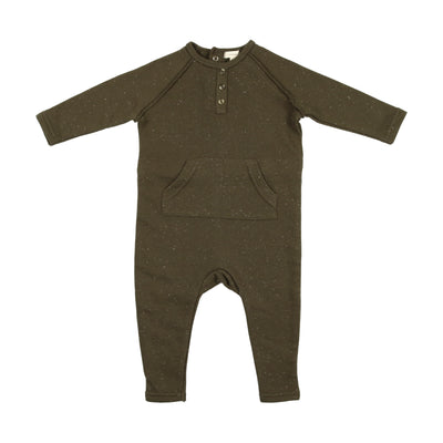 Lil Legs Boys Footless Romper - Evergreen Speckle