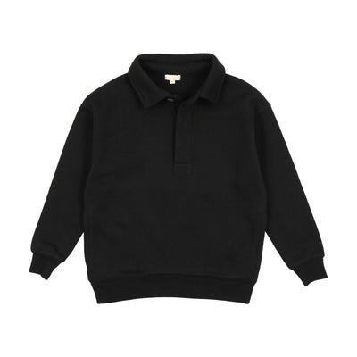 Lil Legs Boys Polo Sweatshirt - Black