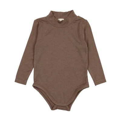 Lil Legs Bamboo Mock Neck Onesie - Mushroom