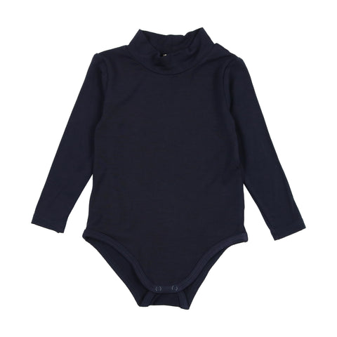 Lil Legs Bamboo Mock Neck Onesie - Navy