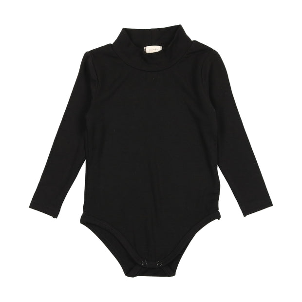 Lil Legs Bamboo Mock Neck Onesie - Black