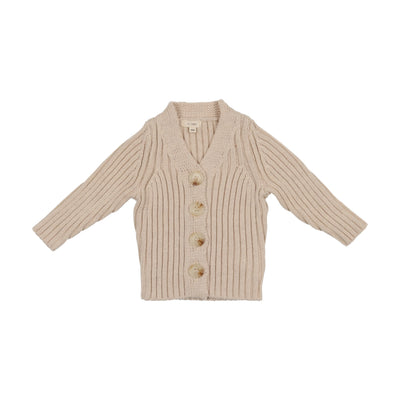 Lil Legs Knit V Cardigan - Ecru