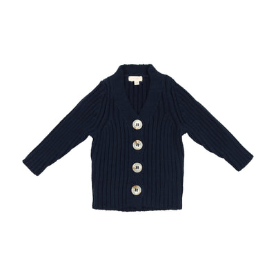 Lil Legs Knit V Cardigan - Navy