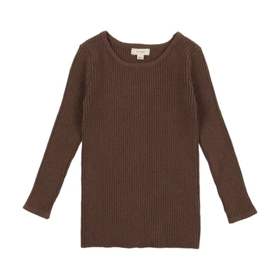 Lil Legs Knit Crewneck Sweater - Brown