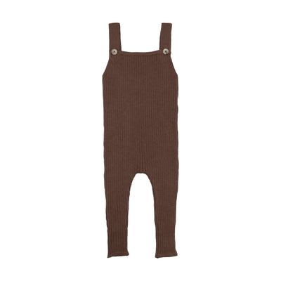 Lil Legs Knit Boys Overalls - Brown