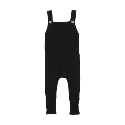 Lil Legs Knit Boys Overalls - Black